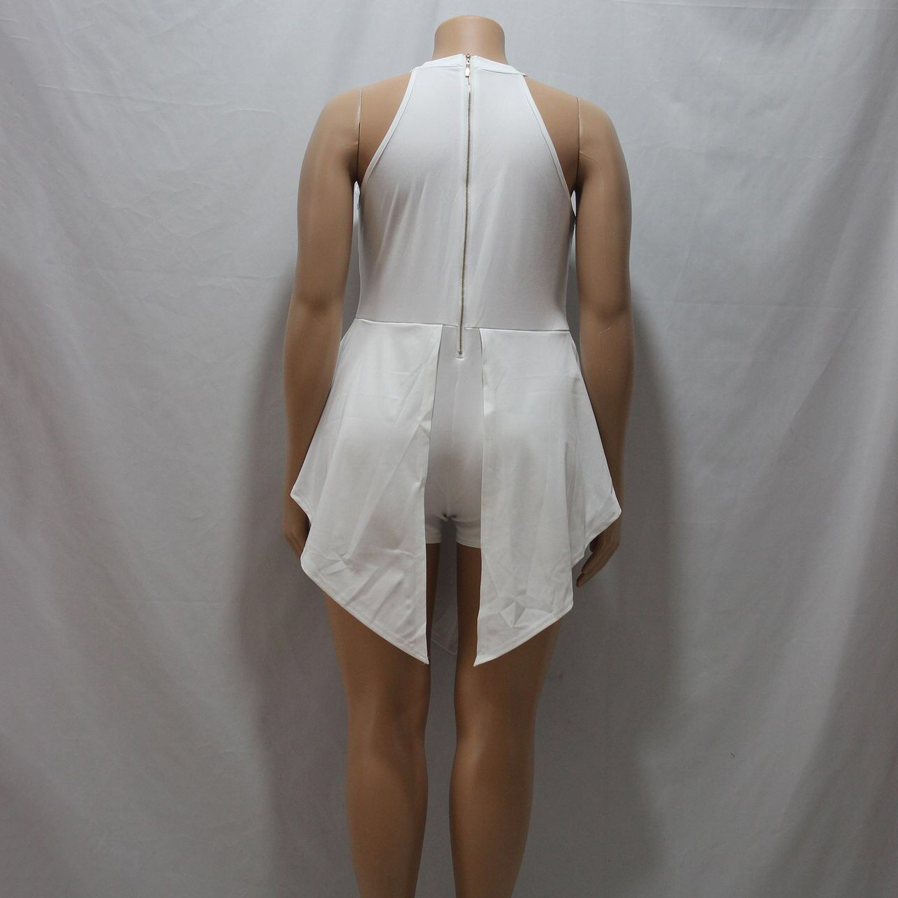 3xl 4xl Plus Size Playsuits For Women Fat White Solid Bodycon Sexy Evening Party Night Club Wear Rompers Big 210510