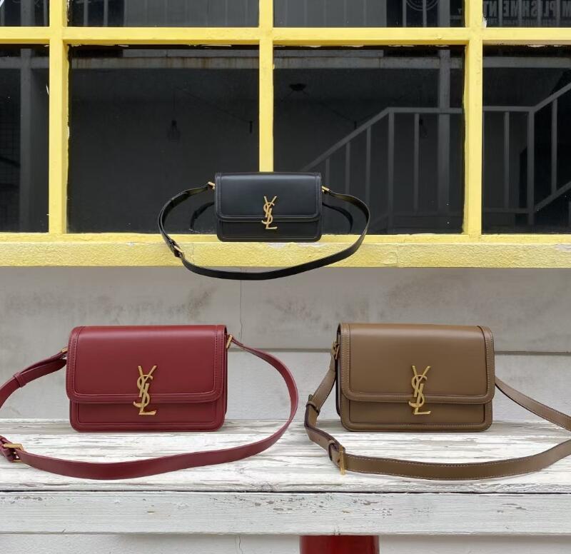 SAINT LAURENT High-quality bags luxury cowhide handbag famous brand YSL designer shoulder fashionable ladies handbags, Black