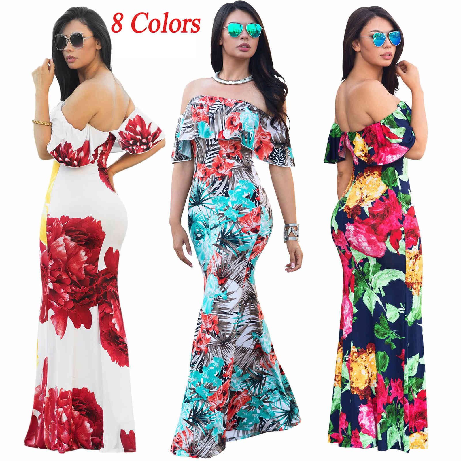 Women Summer fashion Digital Print Tube Top Dress Sexy Strapless Slash Neck Sunflower Pattern Floor Length Maxi Sunndress 210520, 2210-4we
Women Summer fashion Digital Print Tube Top Dress Sexy Strapless Slash Neck Sunflower Pattern Floor Length Maxi Sunndress 210520, 2210-4we