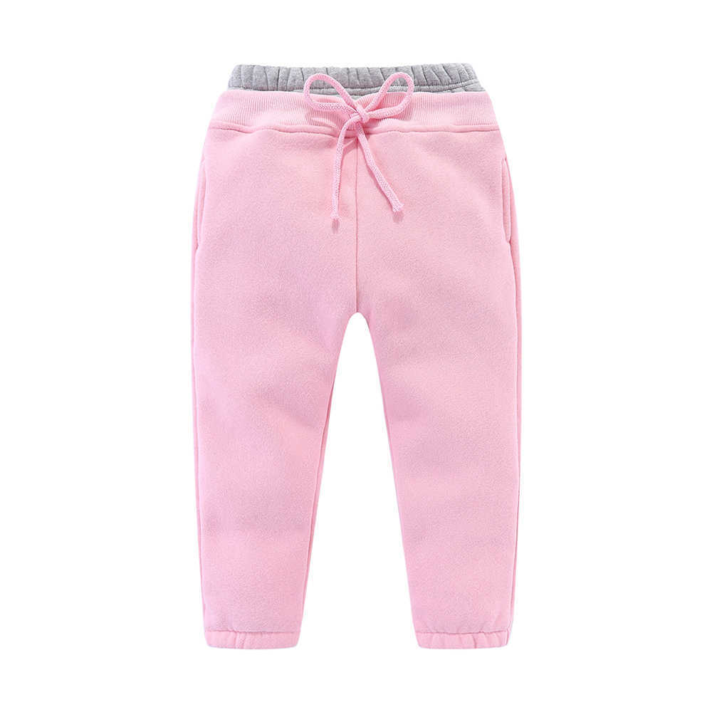 Mudkingdom Little Boy Girls Fleece Jogger Pants Cotton Casual Drawstring Waist Bear Pattern Kids Children Trousers 210615