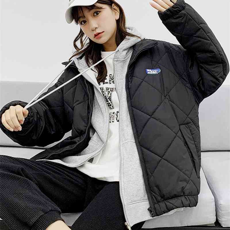 Make pricing yuan cotton-padded jacket female easing students ins oversize 210819