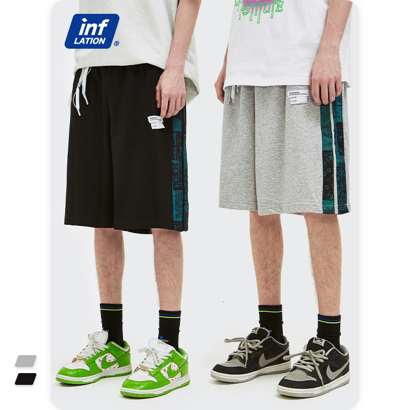 shorts inf men's wear - street fashion brand national style side stripe casual pants loose for men in spring and summer 2021, White;black
shorts inf men's wear - street fashion brand national style side stripe casual pants loose for men in spring and summer 2021, White;black