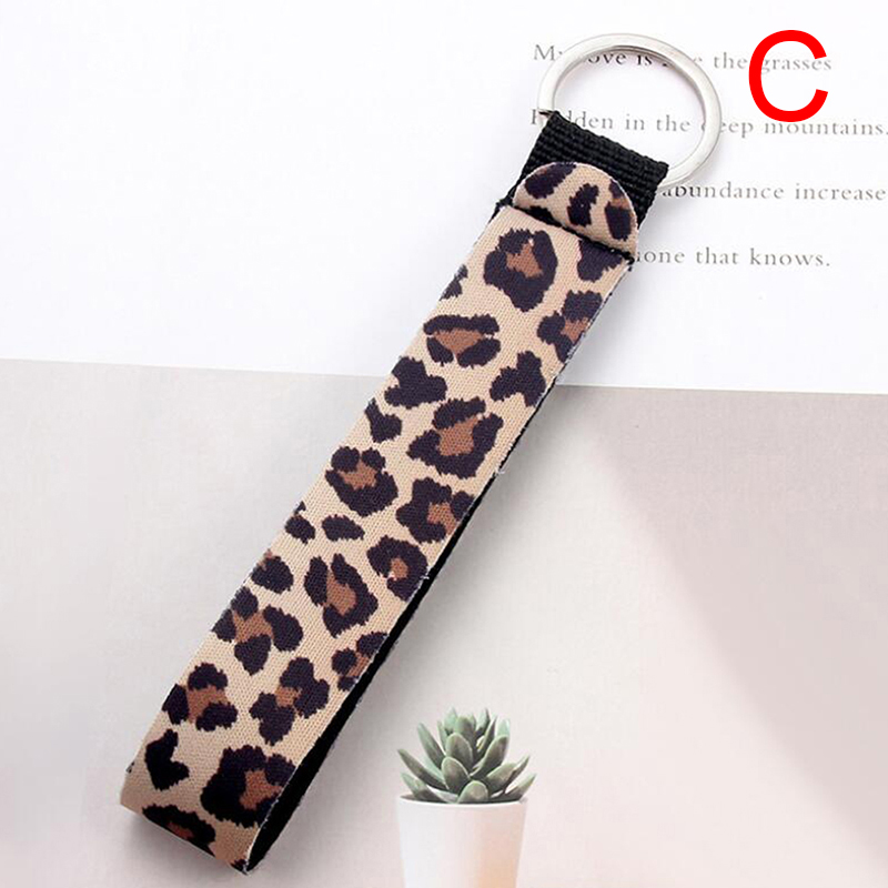 Flower Pattern Cloth Band Keychain Key Chain Lanyard For Women Phone Case Wallet Long Ribbon For Bag Charms Car Key Ring