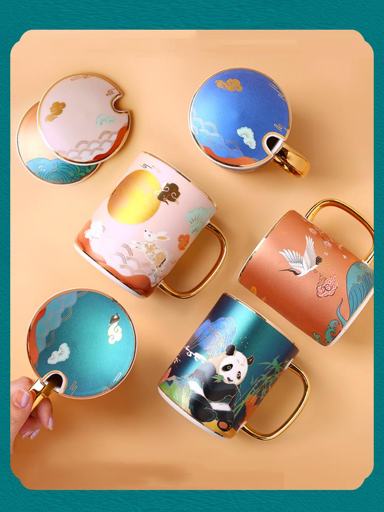Mugs Ceramic Mug With Lid Spoon Nordic Water Cup Home Tea Creative Living Room Breakfast Milk Golden Handle 350ml CN(Origin)
Mugs Ceramic Mug With Lid Spoon Nordic Water Cup Home Tea Creative Living Room Breakfast Milk Golden Handle 350ml CN(Origin)