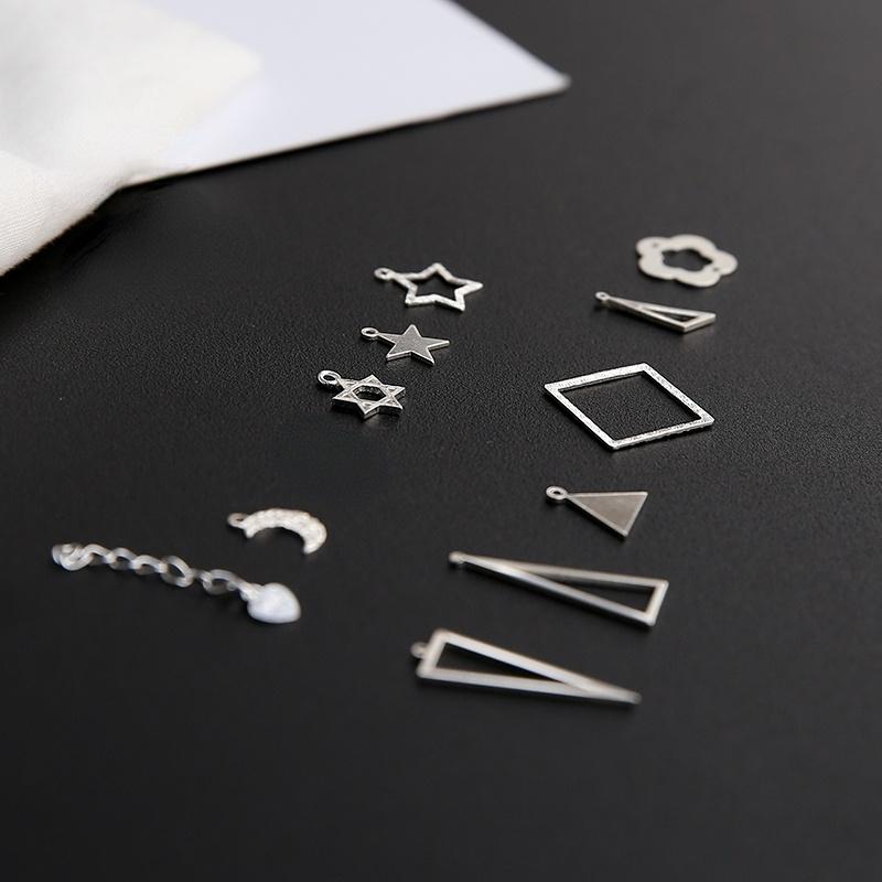 Charms DIY Jewelry Accessories Sterling Silver 925 Yangtze River Delta Square Moon Love Pendant Earring Tail Chain Material, Bronze;silver
Charms DIY Jewelry Accessories Sterling Silver 925 Yangtze River Delta Square Moon Love Pendant Earring Tail Chain Material, Bronze;silver