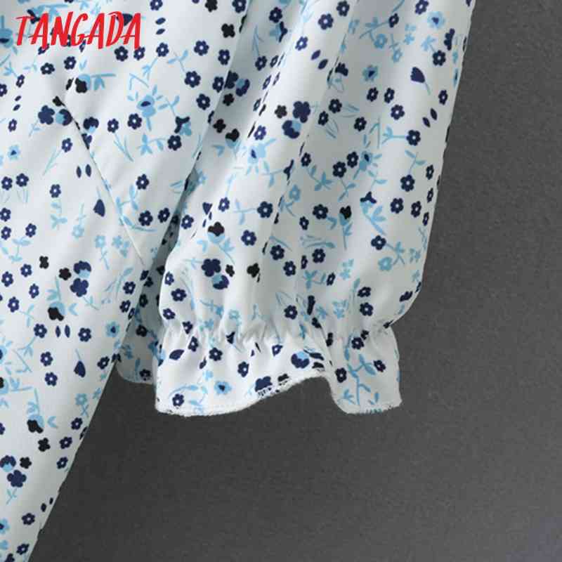 Summer Women Floal Print Side Buttons Ruffles V Neck Short Sleeve Ladies Mini Dress Vestidos 2M143 210416