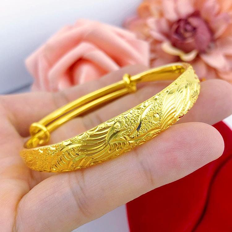 Bangle Vintage Carved For Women 24K Gold Dragon & Phoenix Female Push And Pull Bracelet Bridal Wedding Jewelry Gift
Bangle Vintage Carved For Women 24K Gold Dragon & Phoenix Female Push And Pull Bracelet Bridal Wedding Jewelry Gift