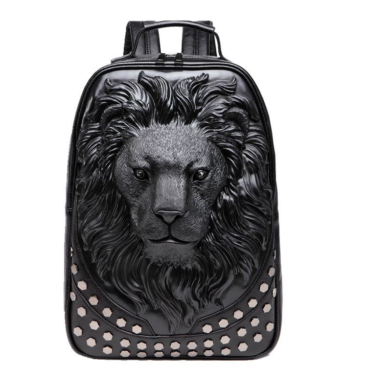 Shoulder Computer Bag Men School Bags Trend Personality Rivet Creative Lion Fashion Backpack
Shoulder Computer Bag Men School Bags Trend Personality Rivet Creative Lion Fashion Backpack