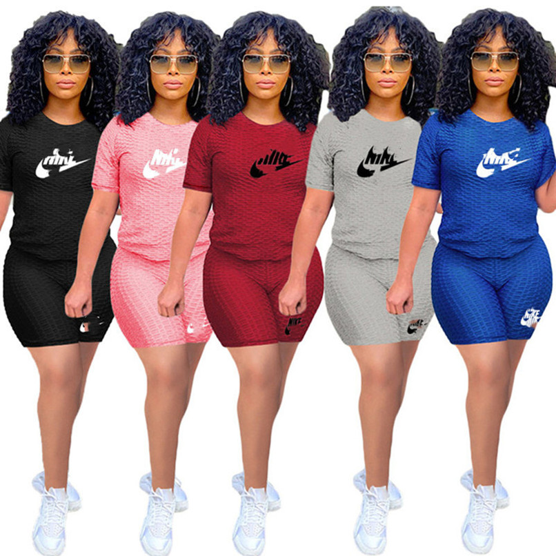 2022 Designer Women Yoga Tracksuits Short Sleeve 2 Piece Sets T-shirts+Shorts Summer Crew Neck Jogging Suit Embroidery Letter Outfits Solid Color Sportswear 4732, Pink
2022 Designer Women Yoga Tracksuits Short Sleeve 2 Piece Sets T-shirts+Shorts Summer Crew Neck Jogging Suit Embroidery Letter Outfits Solid Color Sportswear 4732, Pink