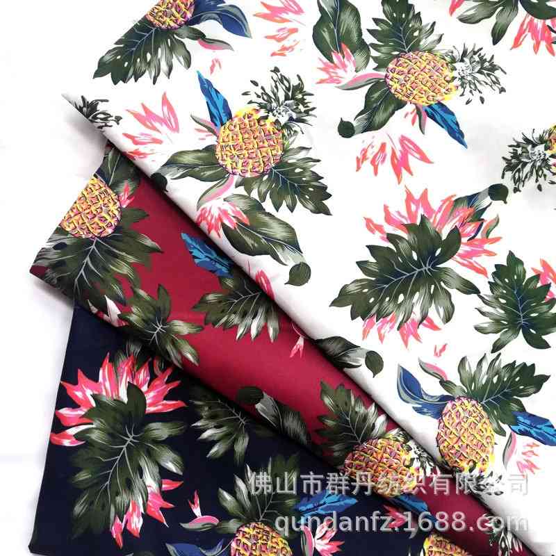 Hawaiian rainforest pineapple polyester plain peach skin velvet Imitation cotton beach pants pet clothing printed fabric, Wine
Hawaiian rainforest pineapple polyester plain peach skin velvet Imitation cotton beach pants pet clothing printed fabric, Wine