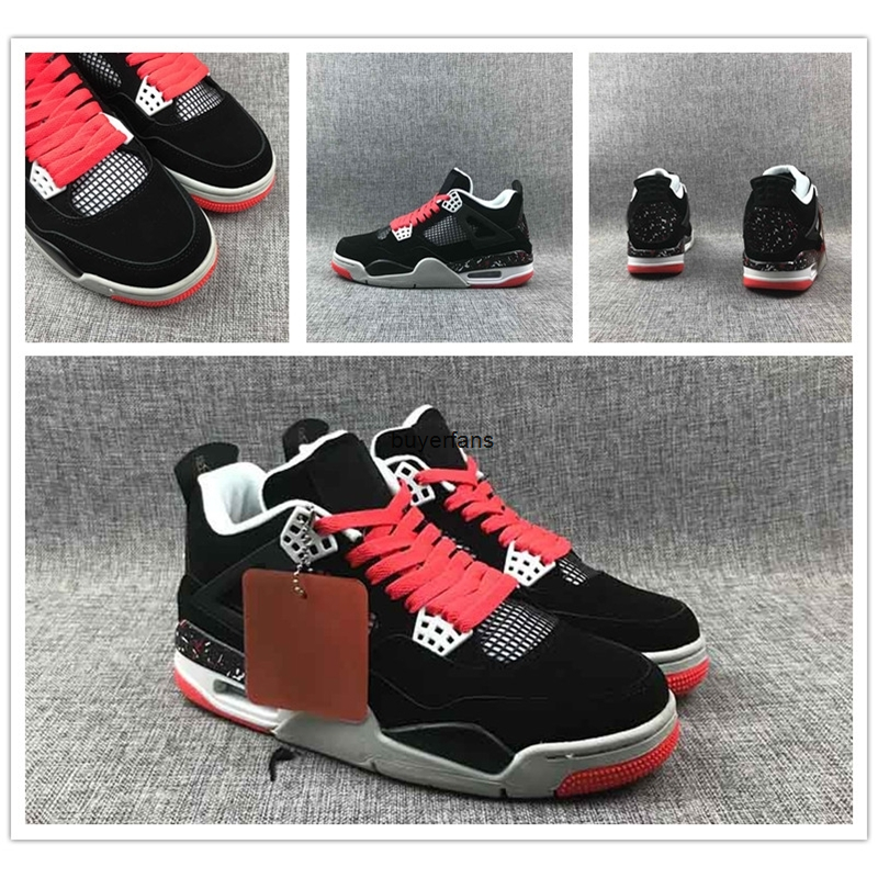 Good Quality 4 Splatter Promo Black Cement men basketball shoes sports sneakers 4s White-Fire Red Mens trainers size 8-12
Good Quality 4 Splatter Promo Black Cement men basketball shoes sports sneakers 4s White-Fire Red Mens trainers size 8-12