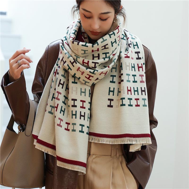 Scarves 2021 Brand Letter Print Winter Scarf Shawl Women Thick Warm Cashmere Pashmina Blanket Neckerchief Female Travel Wraps Hijab, Blue;gray
Scarves 2021 Brand Letter Print Winter Scarf Shawl Women Thick Warm Cashmere Pashmina Blanket Neckerchief Female Travel Wraps Hijab, Blue;gray