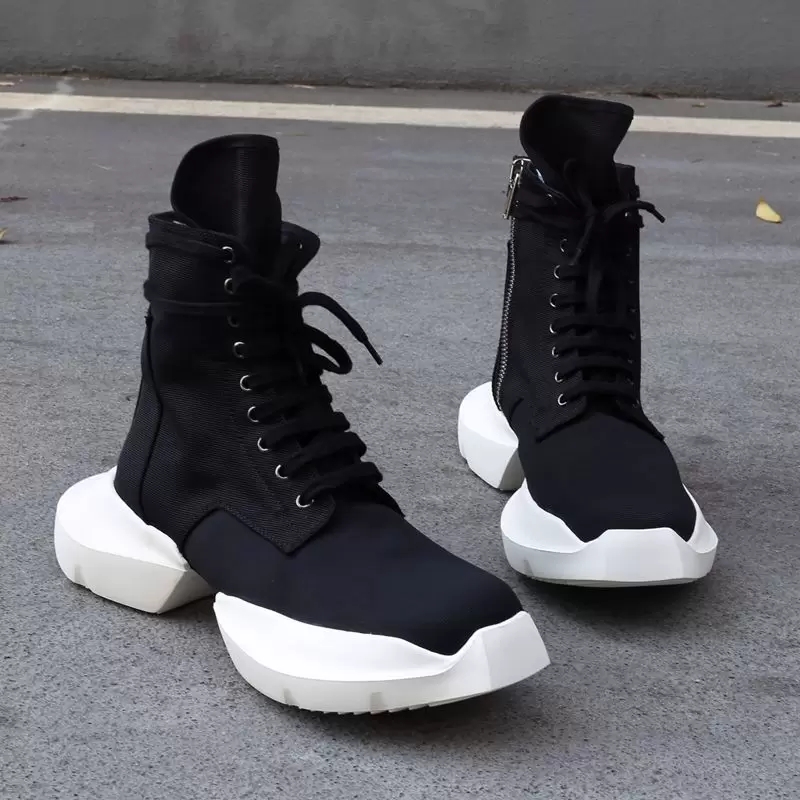 Men Ankle Boots Breathable Lace Up Women Boots High Street Fashion Male Female Sneakers P3050