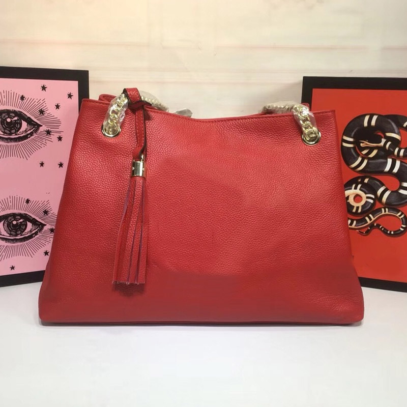 High Quality Double Chain Handbag Women Large Crossbody Tote Bag Naturally Cowhide Leather Shoulder Back Pouch, Red
High Quality Double Chain Handbag Women Large Crossbody Tote Bag Naturally Cowhide Leather Shoulder Back Pouch, Red
