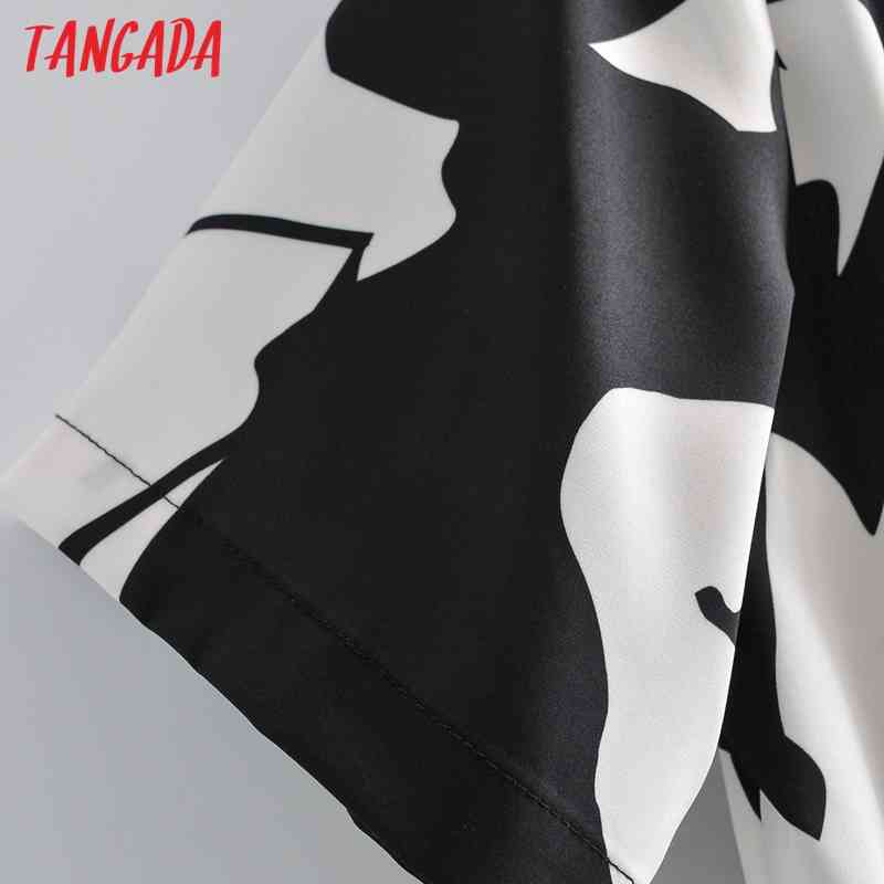 Women Leaf Print Long Short Sleeve V Neck Strethy Waist Female Casual Jumpsuit 1F186 210416