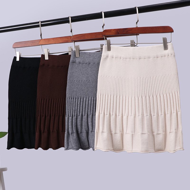 Autumn Winter Slim Knitted Pleated Skirt Women Sexy High Waist Female Office Lady 210520, Apricot
Autumn Winter Slim Knitted Pleated Skirt Women Sexy High Waist Female Office Lady 210520, Apricot