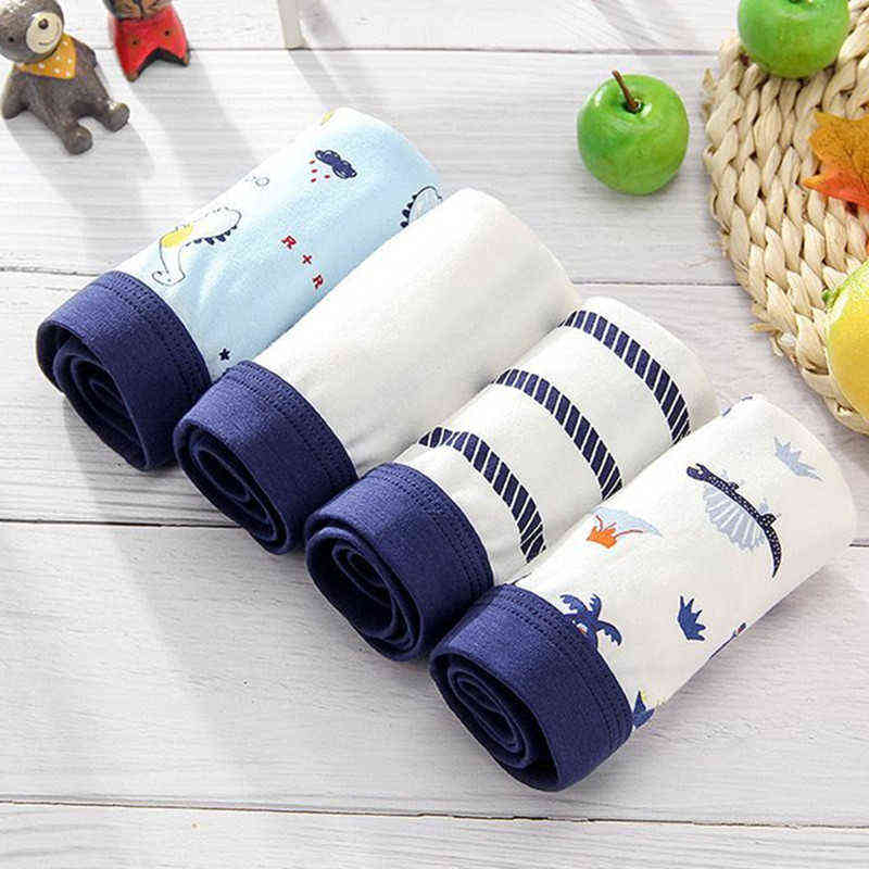 4Pcs/Lot Cotton Kids Boys Underwear Boxer Baby Children Panties Briefs Teenager Underpants 2-12Y 211122