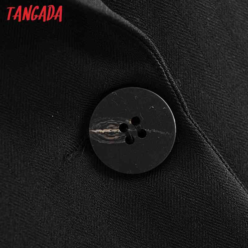 Women Solid Blazer Coat Vintage Notched Collar Puff Long Sleeve Fashion Female Casual Chic Tops QN81 210416