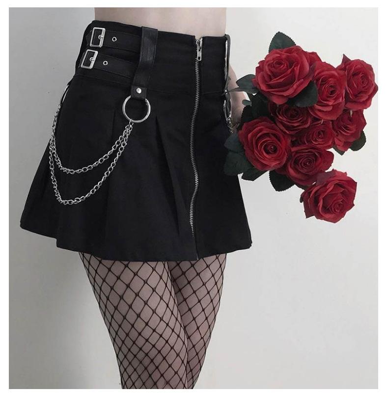 Skirts Dark Skirt Ins Chain Front Zipper Sexy Explosion A-line Female Spring 2021 Women, As pic
Skirts Dark Skirt Ins Chain Front Zipper Sexy Explosion A-line Female Spring 2021 Women, As pic