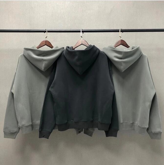 Oversize Hoodie 2021 Men Women High Quality Fleece Zipper Sweatshirts Solid Pocket Pullovers