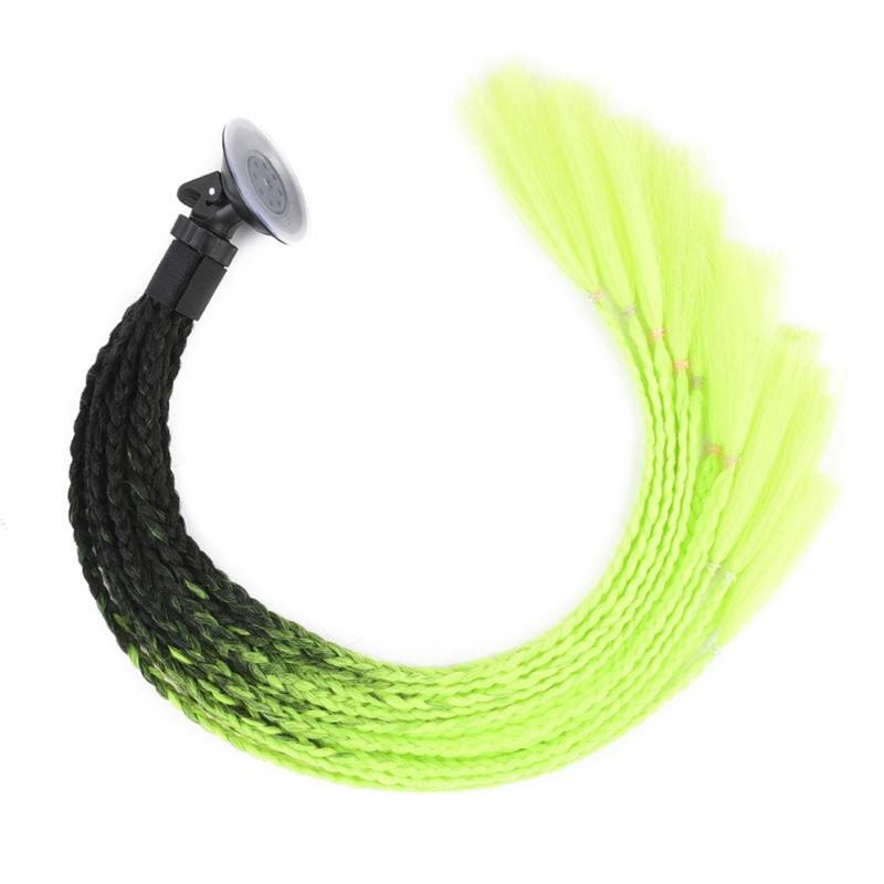 Synthetic Wigs Helmet Braid Motorcycle Motorbike Women Crochet Hair Box Ponytail