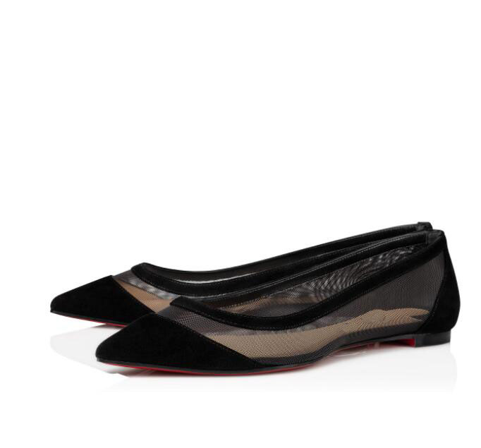 Korean version of 2021 new summer lace red sole ladies sandals low hel mesh pointed toe meesh breathable high heel women's shoes Galativi Flat, Black
Korean version of 2021 new summer lace red sole ladies sandals low hel mesh pointed toe meesh breathable high heel women's shoes Galativi Flat, Black