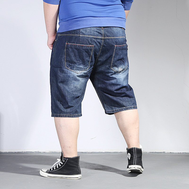 Men's Shorts Large Sizes Summer Male Bermuda Jeans Torn Big Breeches Destressed Denim Ripped Short Men Plus Size Shorts 210518