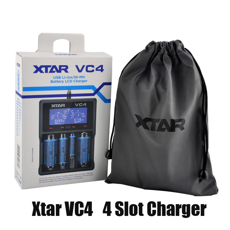 

Authentic Xtar VC4 Battery Charger Inteligent Mod 4 Slot with LCD Display for 18350 18550 18650 16650 Li-ion Batteries 100% Original