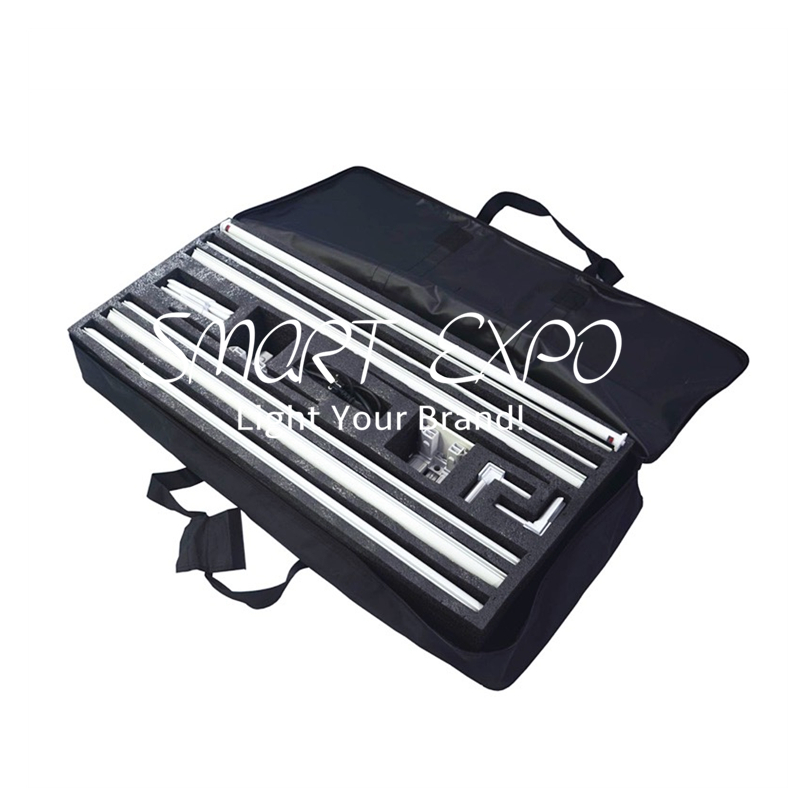Vivid Illuminated Wall Advertising Display for Event Promotion with Frame Kits Custom Print Carry Bag