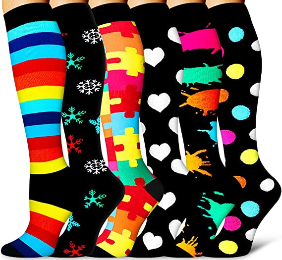 Compression Socks Women 3/6/7 PAIRS/SET Compression Socks Sports Socks Graduated Medical Fit Running Flight Travel Hiking, 3 pairs a
Compression Socks Women 3/6/7 PAIRS/SET Compression Socks Sports Socks Graduated Medical Fit Running Flight Travel Hiking, 3 pairs a