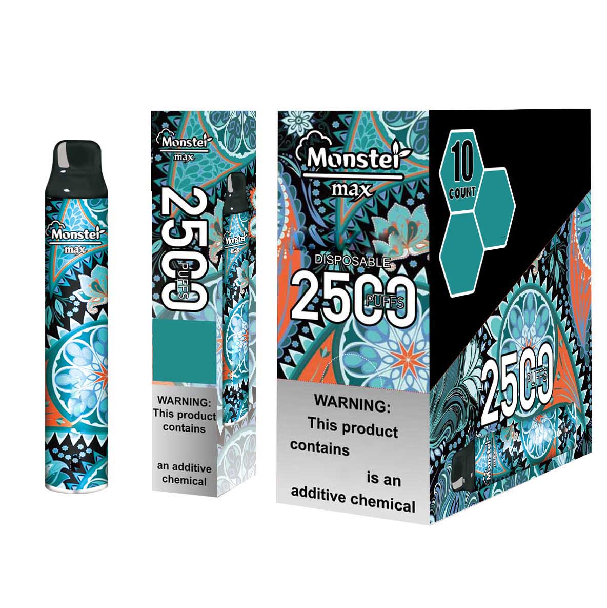 2500 Puffs Monster Max Disposable Vape Pen Electronic Cigarette With Fashion Design and Big Capacity Pod Kit
2500 Puffs Monster Max Disposable Vape Pen Electronic Cigarette With Fashion Design and Big Capacity Pod Kit