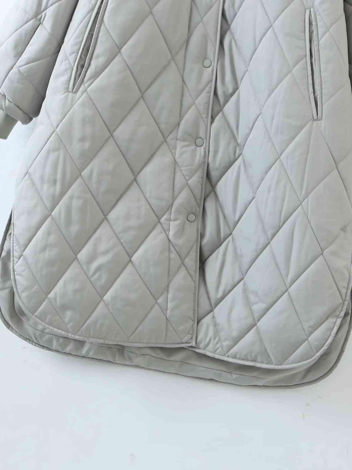 Winter jacket Vintage Plaid Hooded Parka Women Casual Pockets Cotton long coat Female Loose Oversize Outwear 210521