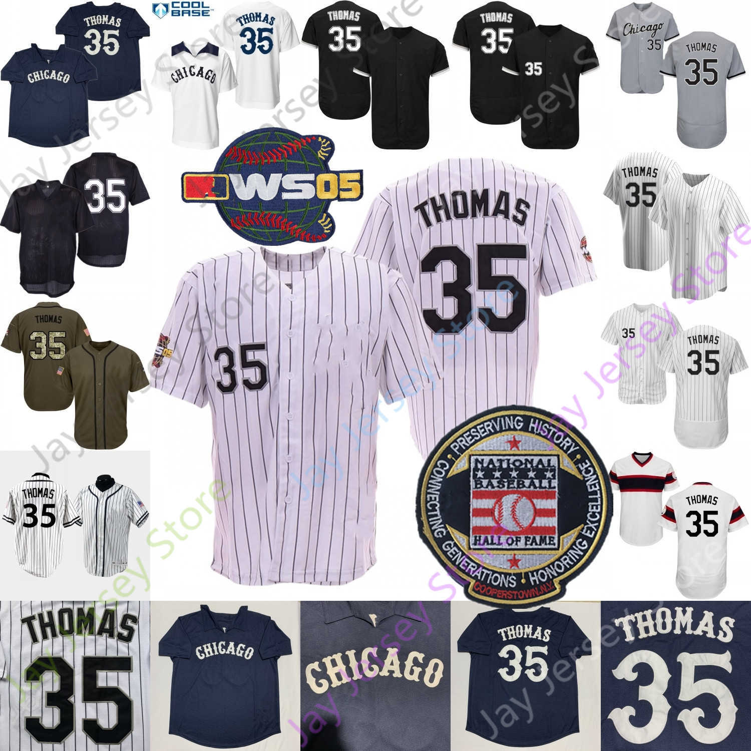 Frank Thomas Jersey 2005 WS Pinstripe Cooperstown Hall Of Fame Patch Vintage 1990 Turn Back Mesh BP Black Navy Pullover Pinstripe White
Frank Thomas Jersey 2005 WS Pinstripe Cooperstown Hall Of Fame Patch Vintage 1990 Turn Back Mesh BP Black Navy Pullover Pinstripe White