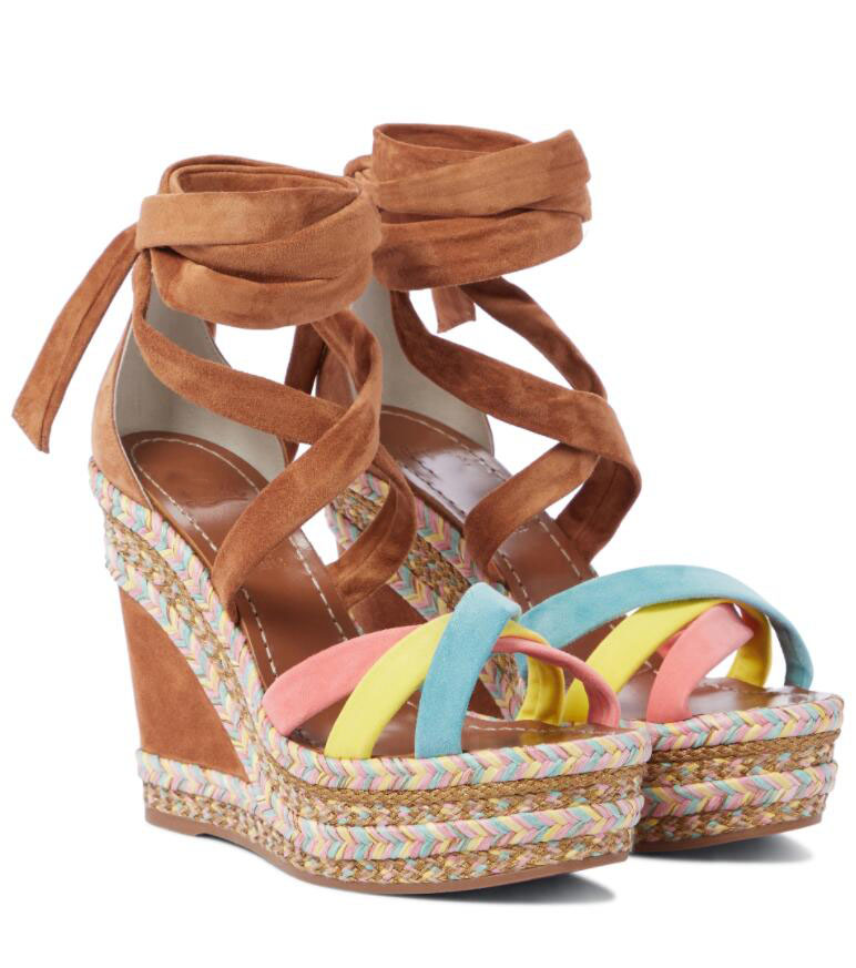 Perfect Summer Lagoadonna Sandals Women's Red Bottom Espadrille Wedges Suede Leather Lady Gladiator Sandalias Party Wedding, Black
Perfect Summer Lagoadonna Sandals Women's Red Bottom Espadrille Wedges Suede Leather Lady Gladiator Sandalias Party Wedding, Black