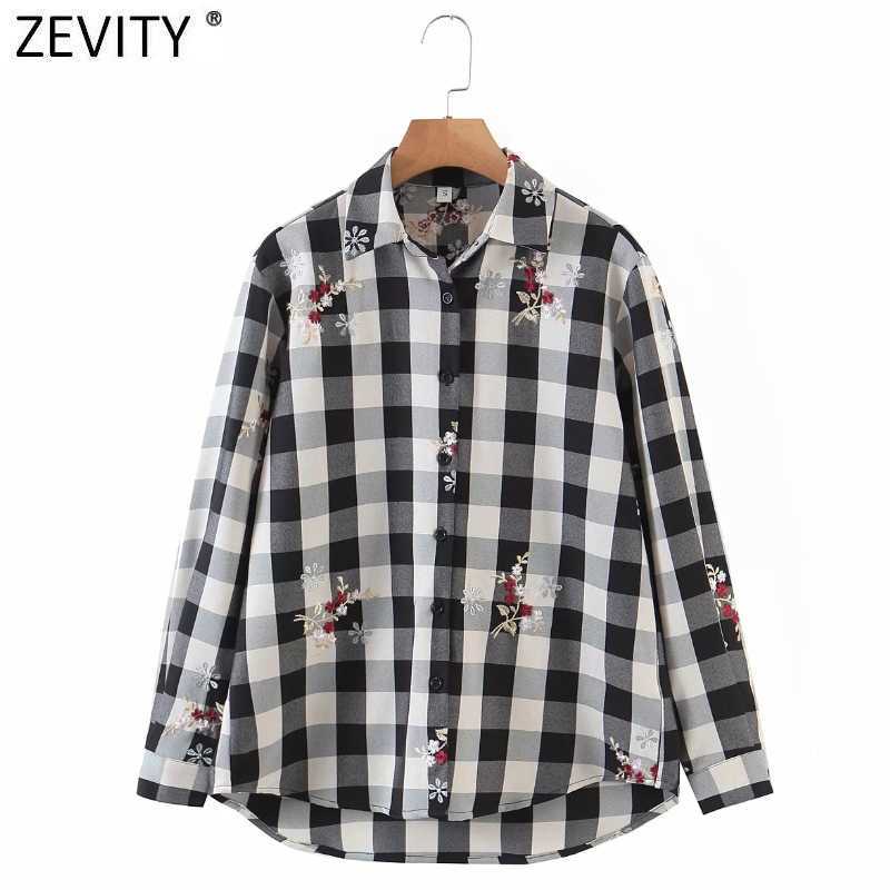 Zevity Women Fashion Floral Embroidery Plaid Print Casual Smock Blouse Female Long Sleeve Shirts Chic Blusas Tops LS7671 210603, As pic ls7671xqw
Zevity Women Fashion Floral Embroidery Plaid Print Casual Smock Blouse Female Long Sleeve Shirts Chic Blusas Tops LS7671 210603, As pic ls7671xqw