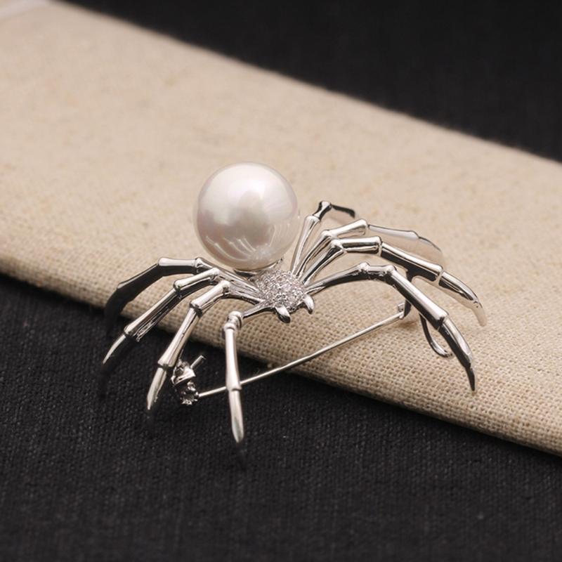 Pins, Brooches Breastpin Personality Black And White Insect Spider Pattern Artificial Pearl Stylish Brooch For, Gray
Pins, Brooches Breastpin Personality Black And White Insect Spider Pattern Artificial Pearl Stylish Brooch For, Gray