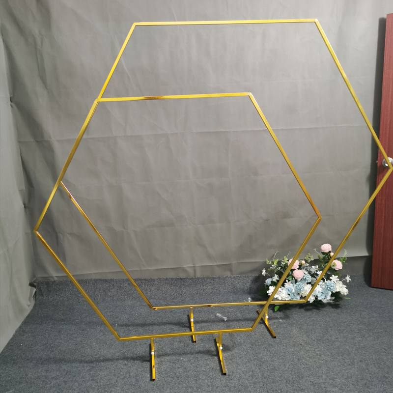 6 pcs Outdoor Lawn Wedding Decoration Background Welcome Arches Iron Plinth Frame Balloons Marry Backdrop Arch Artificial Flower S