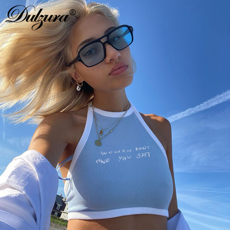 ribbed letter embroidery women halter crop tanks lace up backless bodycon streetwear casual 2021 summer clothes, Black;gray
ribbed letter embroidery women halter crop tanks lace up backless bodycon streetwear casual 2021 summer clothes, Black;gray