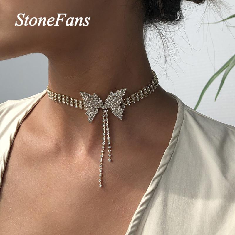 Pendant Necklaces Stonefans Fashion Rhinestone Bow Tie Necklace Butterfly Choker For Women Charm Crystal Tassel Statement Collar Jewelry, Silver
Pendant Necklaces Stonefans Fashion Rhinestone Bow Tie Necklace Butterfly Choker For Women Charm Crystal Tassel Statement Collar Jewelry, Silver