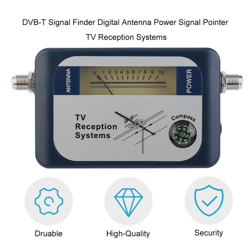 Db-t Finder Digital Antenna Terrestrial TV Antenna Signal Capable of Meter Pointer TV Reception Systems with Compass