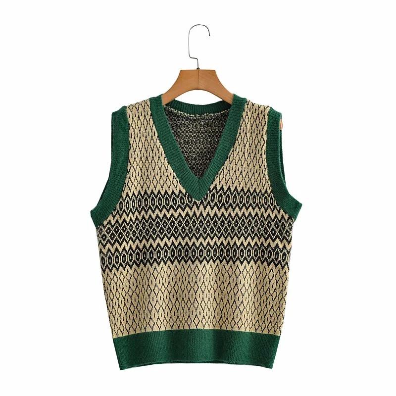 Women's Vests VANOVICH Pullover Knitted Vest V-neck Retro Sweater 2021 Autumn And Winter Casual, Black;white
Women's Vests VANOVICH Pullover Knitted Vest V-neck Retro Sweater 2021 Autumn And Winter Casual, Black;white