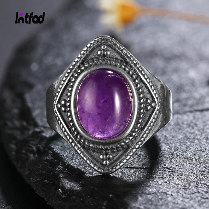 Cluster Rings Vintage 8x10MM Natural Oval Amethyst 925 Silver Fine Jewelry For Women Anniversary Party Birthday Gift, Golden;silver
Cluster Rings Vintage 8x10MM Natural Oval Amethyst 925 Silver Fine Jewelry For Women Anniversary Party Birthday Gift, Golden;silver