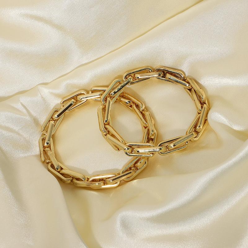 Link, Chain Punk Style Chunky Bracelets For Women Adjustable Interlocking Thick Elastic Jewelry Accessories
Link, Chain Punk Style Chunky Bracelets For Women Adjustable Interlocking Thick Elastic Jewelry Accessories