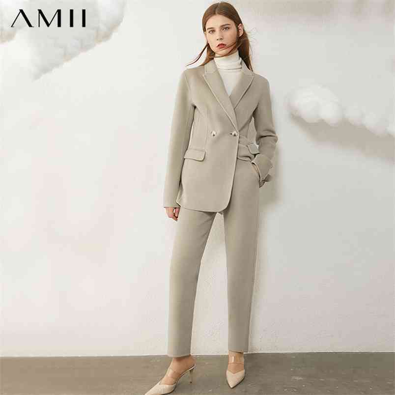 Minimalism Winter Suits For Women 100%wool Solid Belt Blazer Coat Causal High Waist Pants 1308 210527, Gray pants
Minimalism Winter Suits For Women 100%wool Solid Belt Blazer Coat Causal High Waist Pants 1308 210527, Gray pants