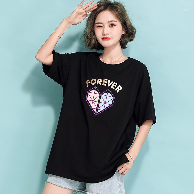 Women's T-Shirt Oversized Short-sleeved Top Women 2021 Summer Female Loose Cotton O Neck Black Tee Tops
Women's T-Shirt Oversized Short-sleeved Top Women 2021 Summer Female Loose Cotton O Neck Black Tee Tops