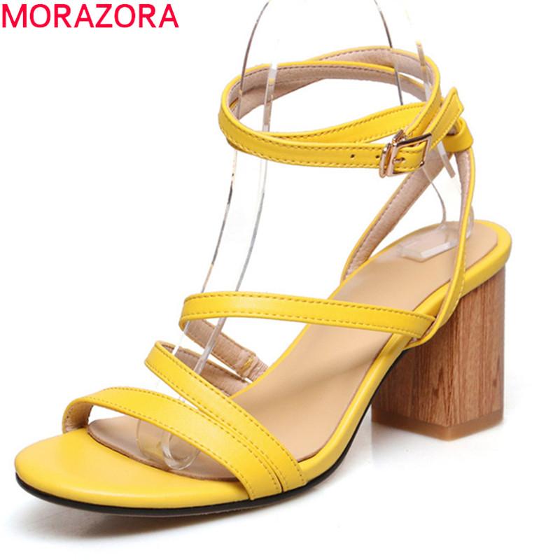 Dress Shoes MORAZORA 2021 Top Quality Genuine Leather Woman Sandals Ankle Buckle High Heels Ladies Summer Sexy Prom, Black
Dress Shoes MORAZORA 2021 Top Quality Genuine Leather Woman Sandals Ankle Buckle High Heels Ladies Summer Sexy Prom, Black