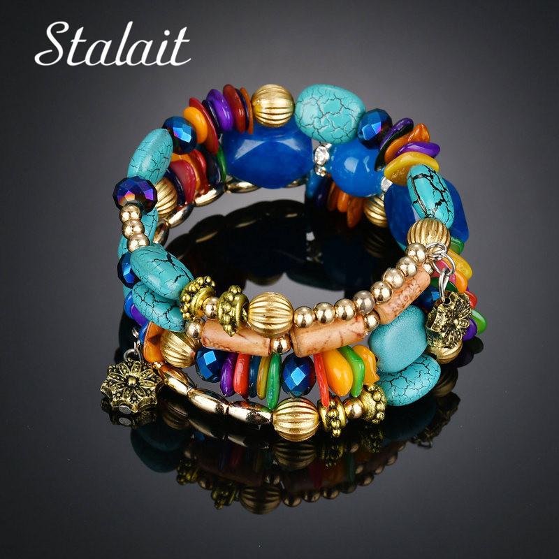 Beaded, Strands Bohemia Natural Stone Multi-Layer Colorful Strand Beaded Bracelets & Bangles For Women Gold Ball Bracelet Jewelry Party, Black
Beaded, Strands Bohemia Natural Stone Multi-Layer Colorful Strand Beaded Bracelets & Bangles For Women Gold Ball Bracelet Jewelry Party, Black