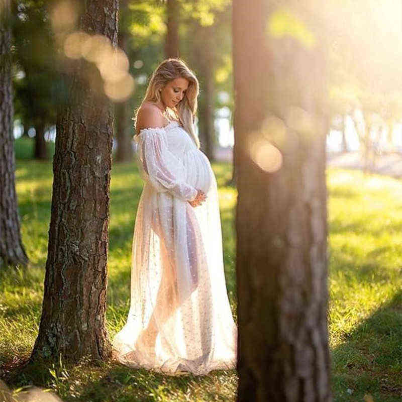 White Dot Tulle Maternity Photography Props Dress See Through Maternity Photo Shoot Tulle Long Dress Lantern Sleeve AA220309
White Dot Tulle Maternity Photography Props Dress See Through Maternity Photo Shoot Tulle Long Dress Lantern Sleeve AA220309