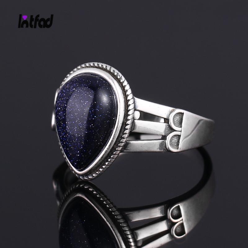 Cluster Rings Fashion Creative Design Water Drop Blue Sandstone Ring For Women 925 Sterling Silver Fine Jewelry Party Birthday Gift, Golden;silver
Cluster Rings Fashion Creative Design Water Drop Blue Sandstone Ring For Women 925 Sterling Silver Fine Jewelry Party Birthday Gift, Golden;silver