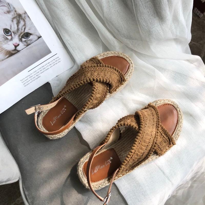 Sandals All-Match Cross Comfort Shoes For Women Buckle Handmade Sandal Cross-Shoes Strappy Heels Open Toe 2021 Summer Suit Female Beige
Sandals All-Match Cross Comfort Shoes For Women Buckle Handmade Sandal Cross-Shoes Strappy Heels Open Toe 2021 Summer Suit Female Beige